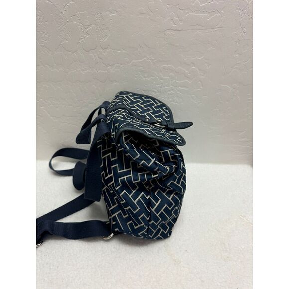 Tommy Hilfiger Black White Mini Backpack Geometric Pattern‎ - Picture 4 of 7